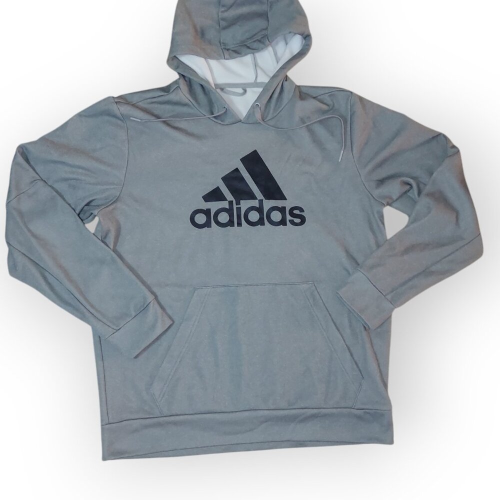 Adidas Training Hoodie Men's Gray Aeroready Sweatshirt Size L